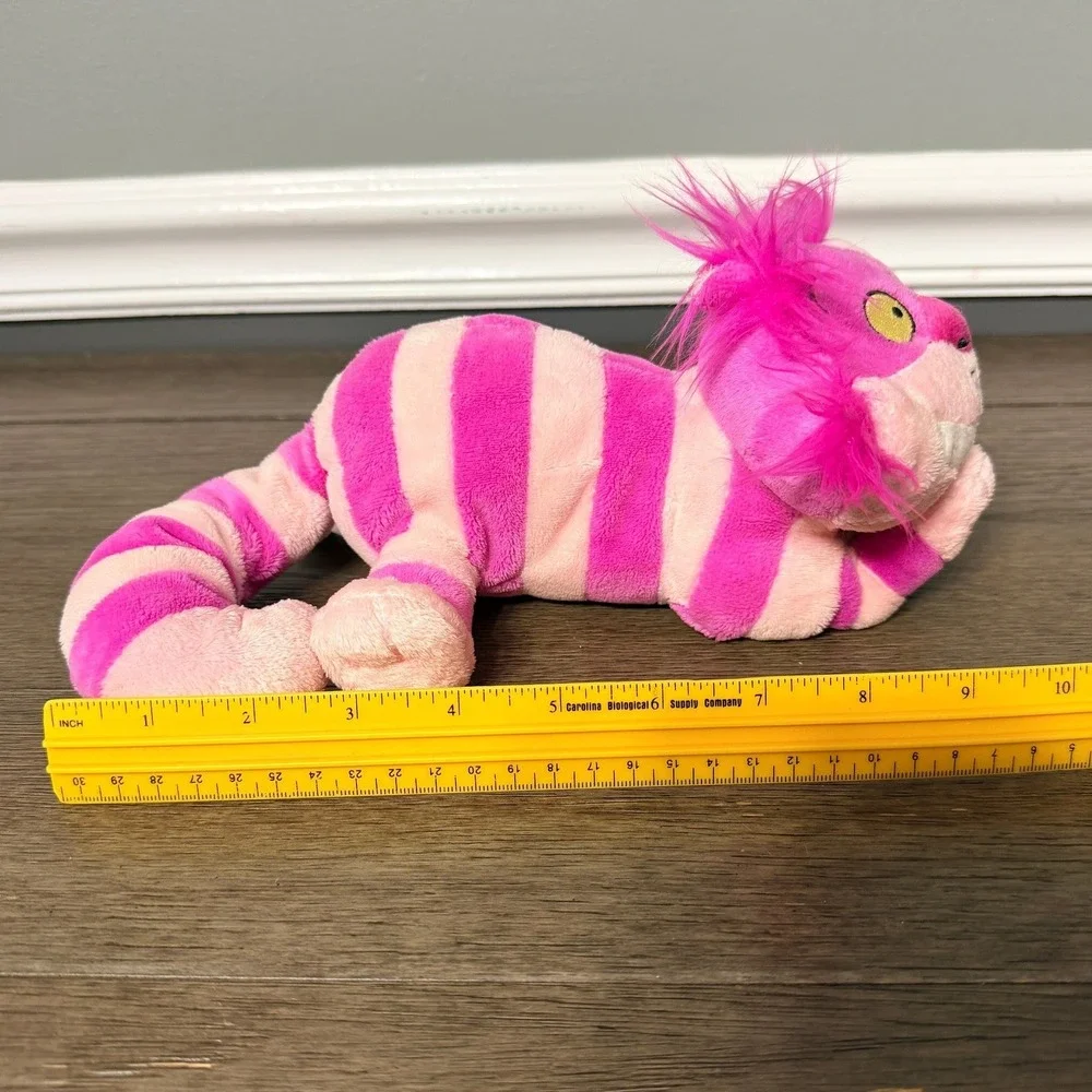 Disney Parks Cheshire Cat Plush Alice in Wonderland Pink Purple Striped‎